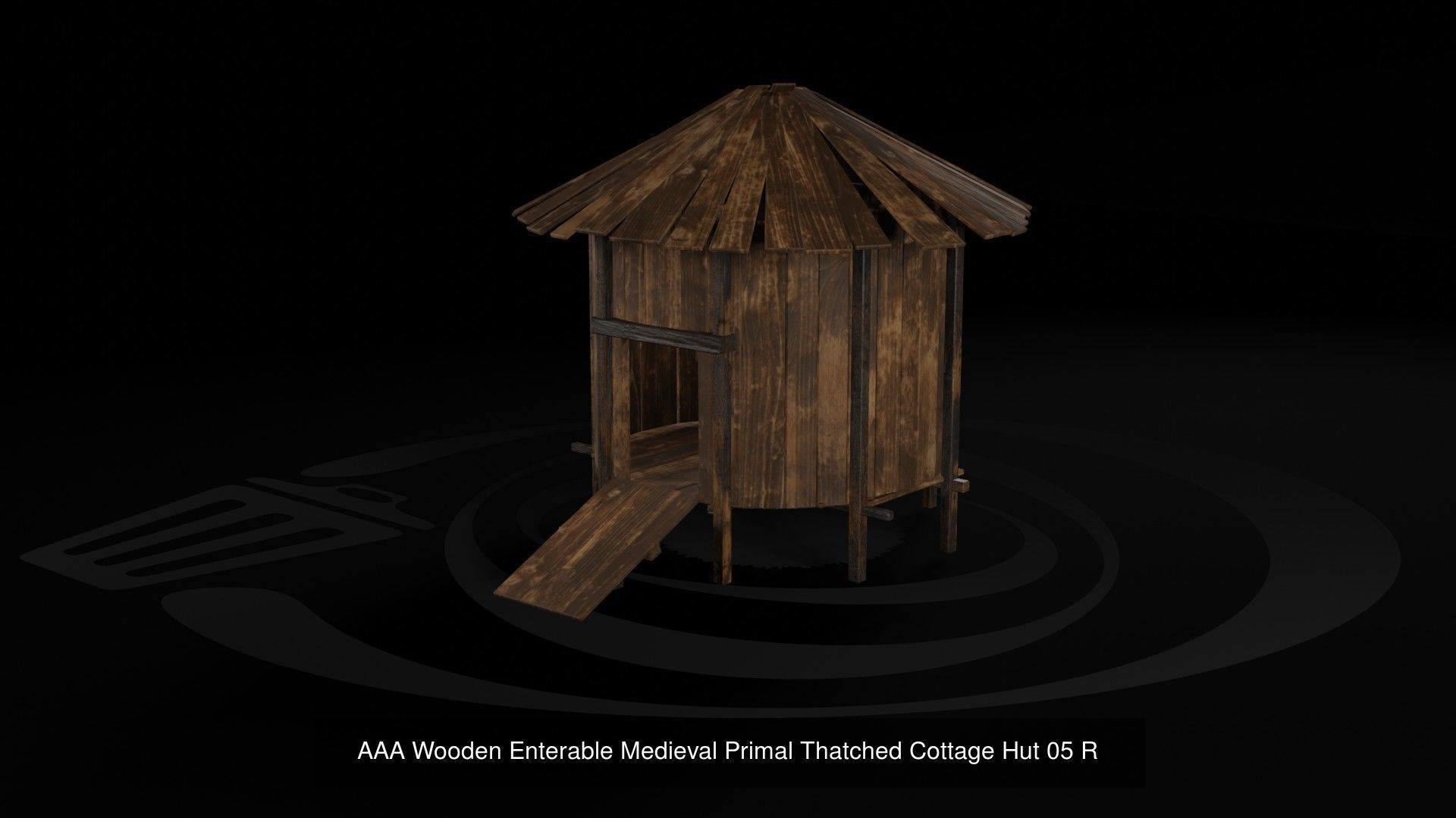 AAA Wooden Enterable Medieval Primal Hut Collection 02 R _14