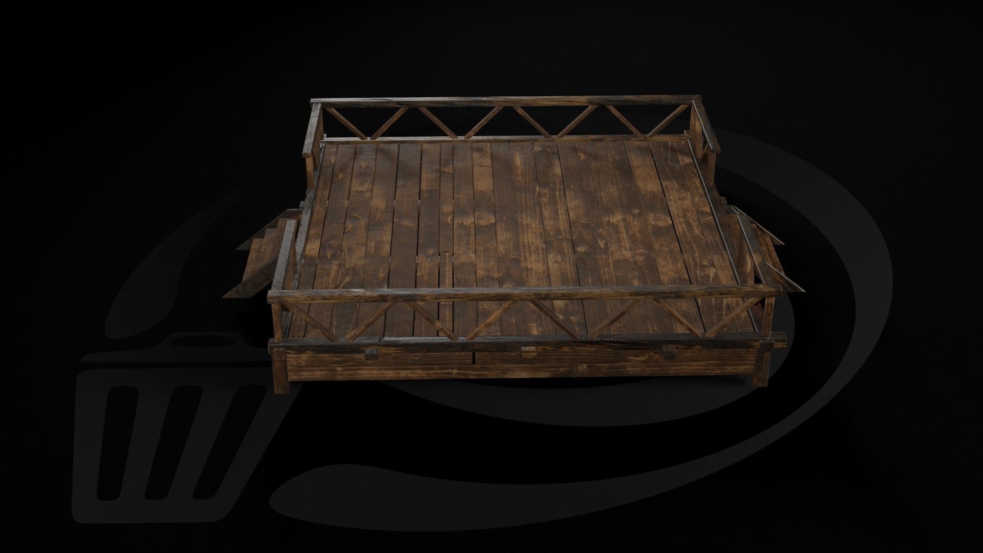 AAA Wooden Enterable Medieval Primal Hut Collection 02 R _19