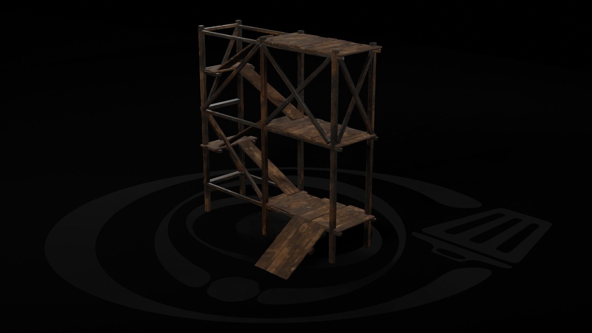 AAA Wooden Enterable Medieval Primal Hut Collection 02 R _7