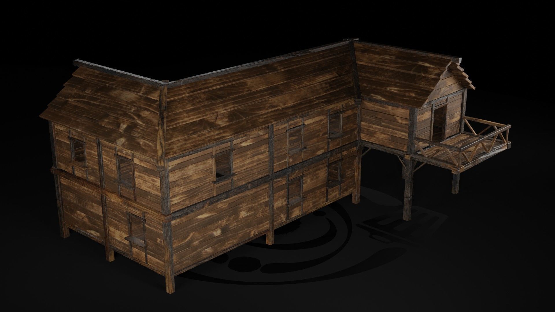 AAA Wooden Enterable Medieval Primal Hut Collection 02 R _17