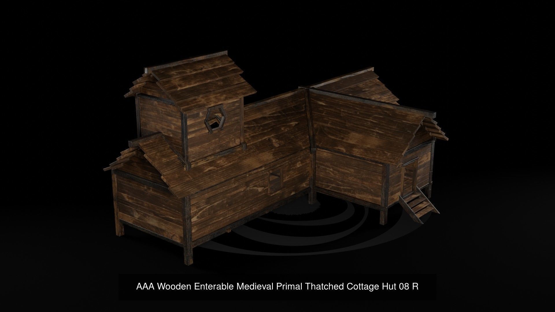 AAA Wooden Enterable Medieval Primal Hut Collection 02 R _22