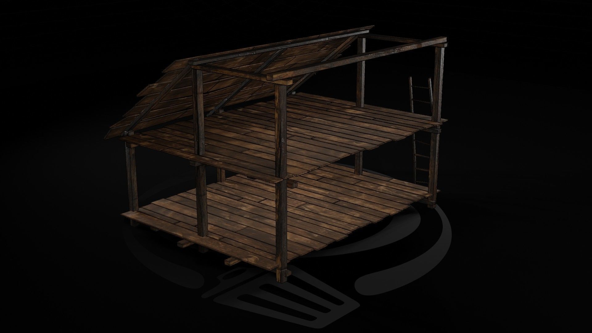 AAA Wooden Enterable Medieval Primal Hut Collection 02 R _11