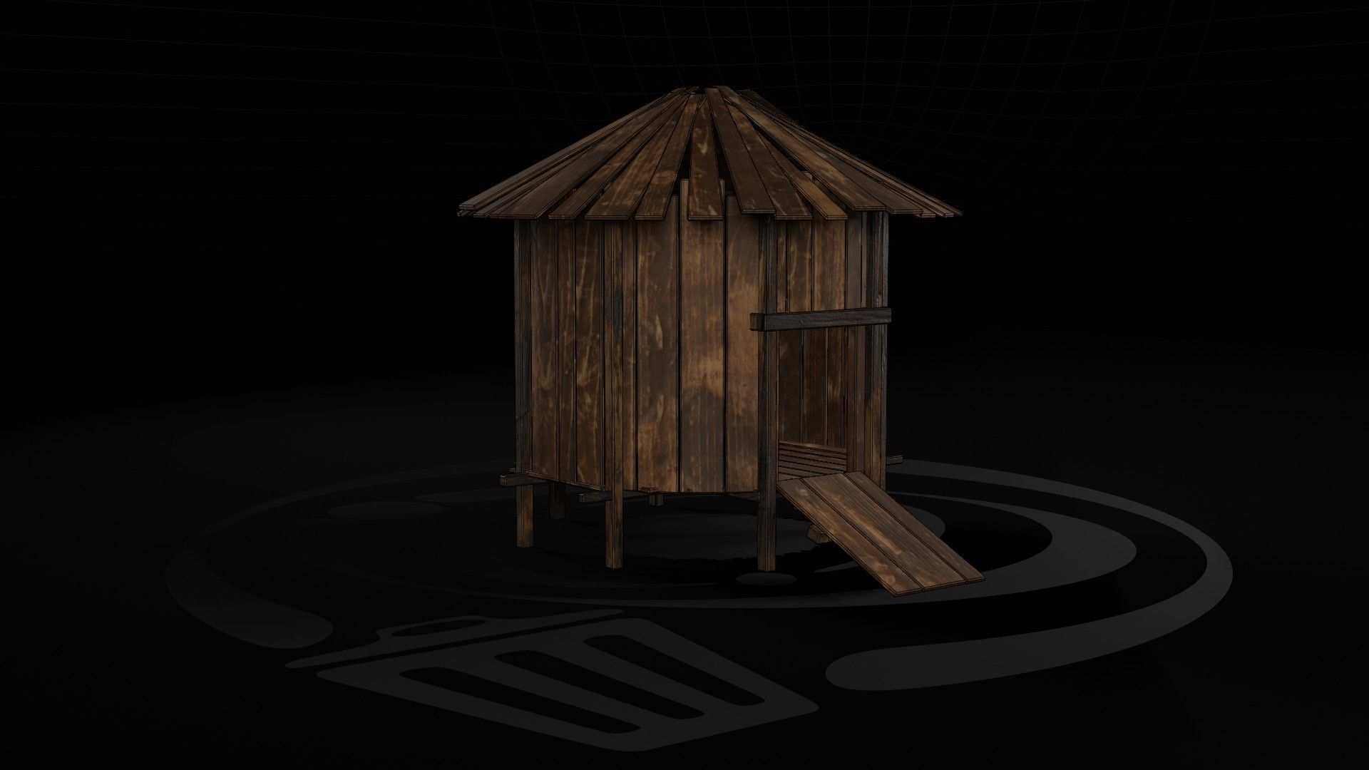 AAA Wooden Enterable Medieval Primal Hut Collection 02 R _15