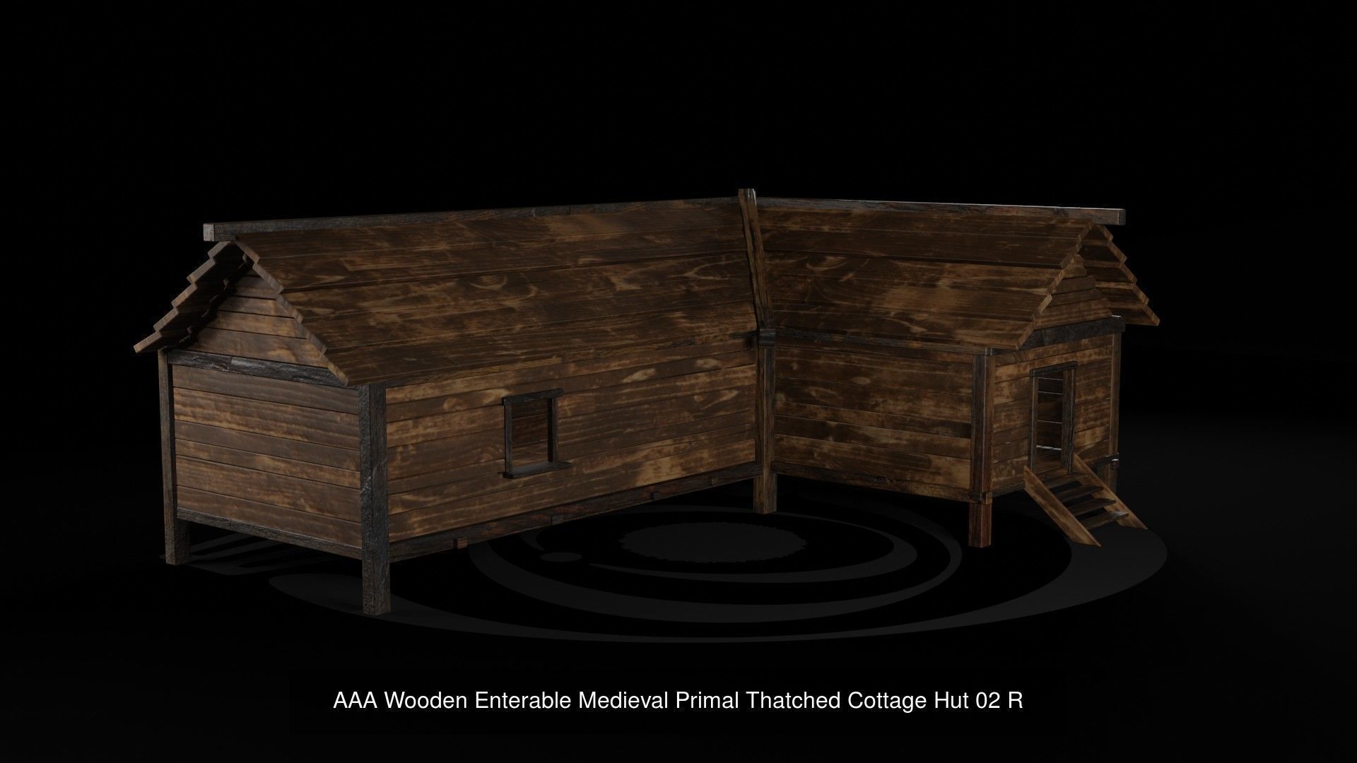 AAA Wooden Enterable Medieval Primal Hut Collection 02 R _8