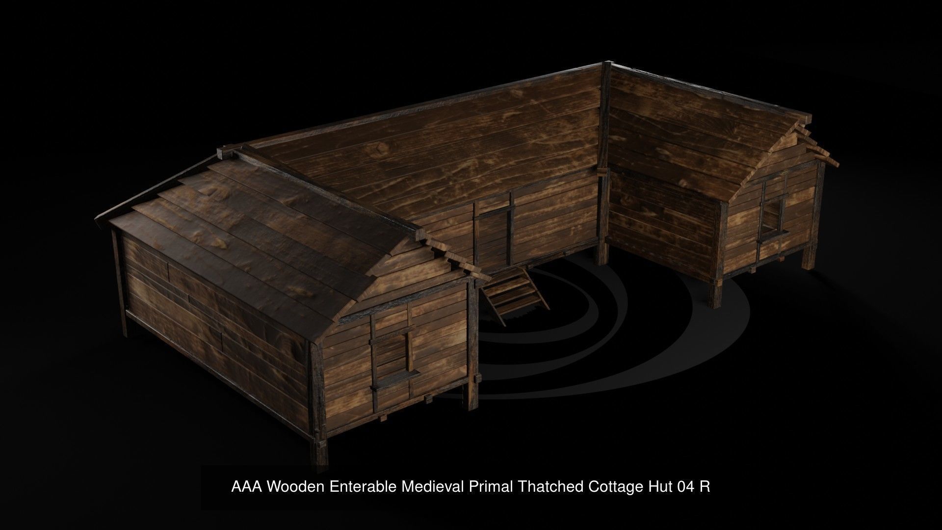 AAA Wooden Enterable Medieval Primal Hut Collection 02 R _12