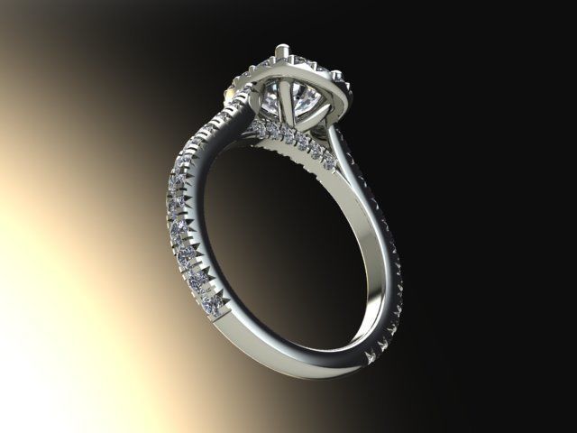 10050 diamond halo engagement ring 3D print model_4