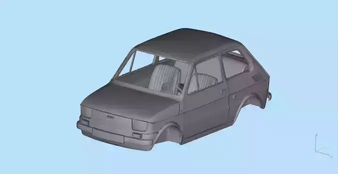 Fiat 126p  stl printable wheelbase 278mm model 3d