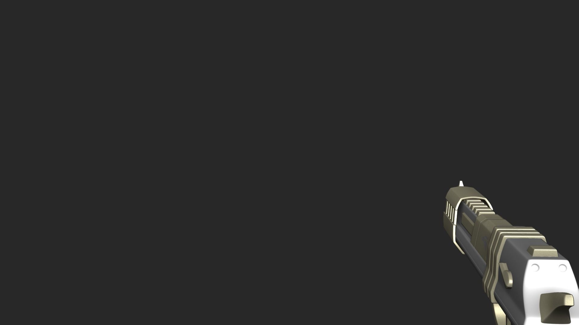 Sci-Fi Desert Eagle - Golden Luxury Gun Low-poly 3D model_10