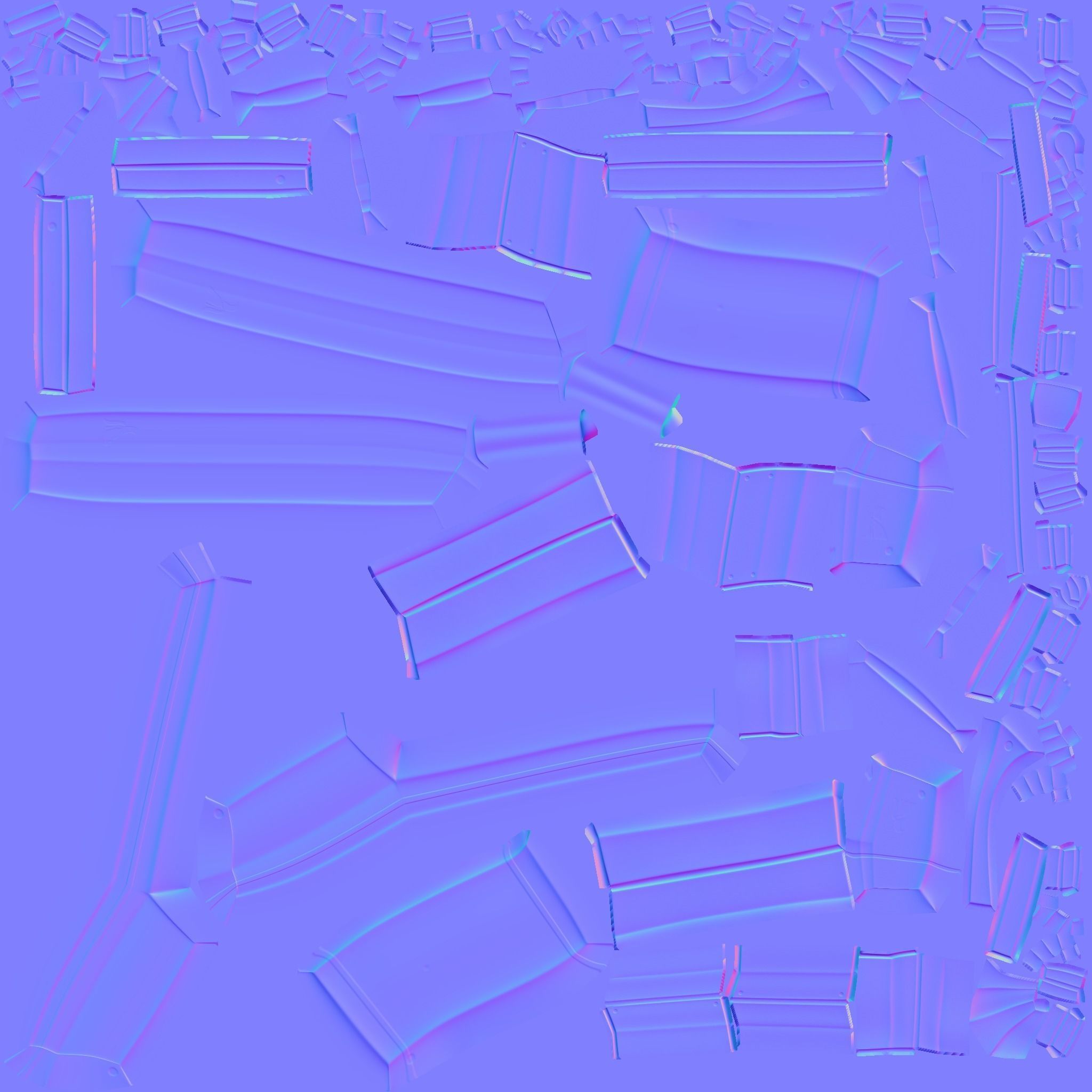 Sci-Fi Desert Eagle - Golden Luxury Gun Low-poly 3D model_19