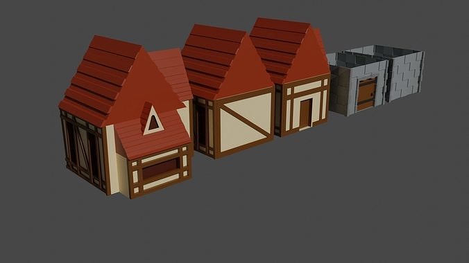Lowpoly House Low-poly 3D model