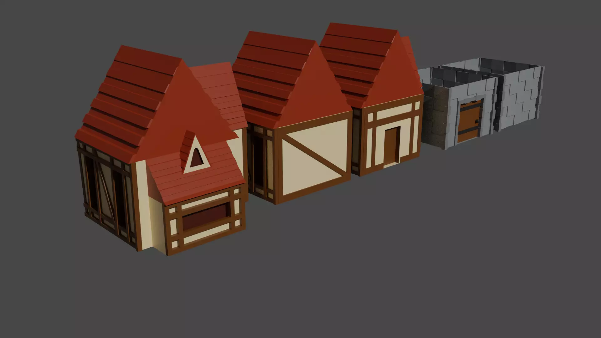 Lowpoly House Low-poly 3D model_0