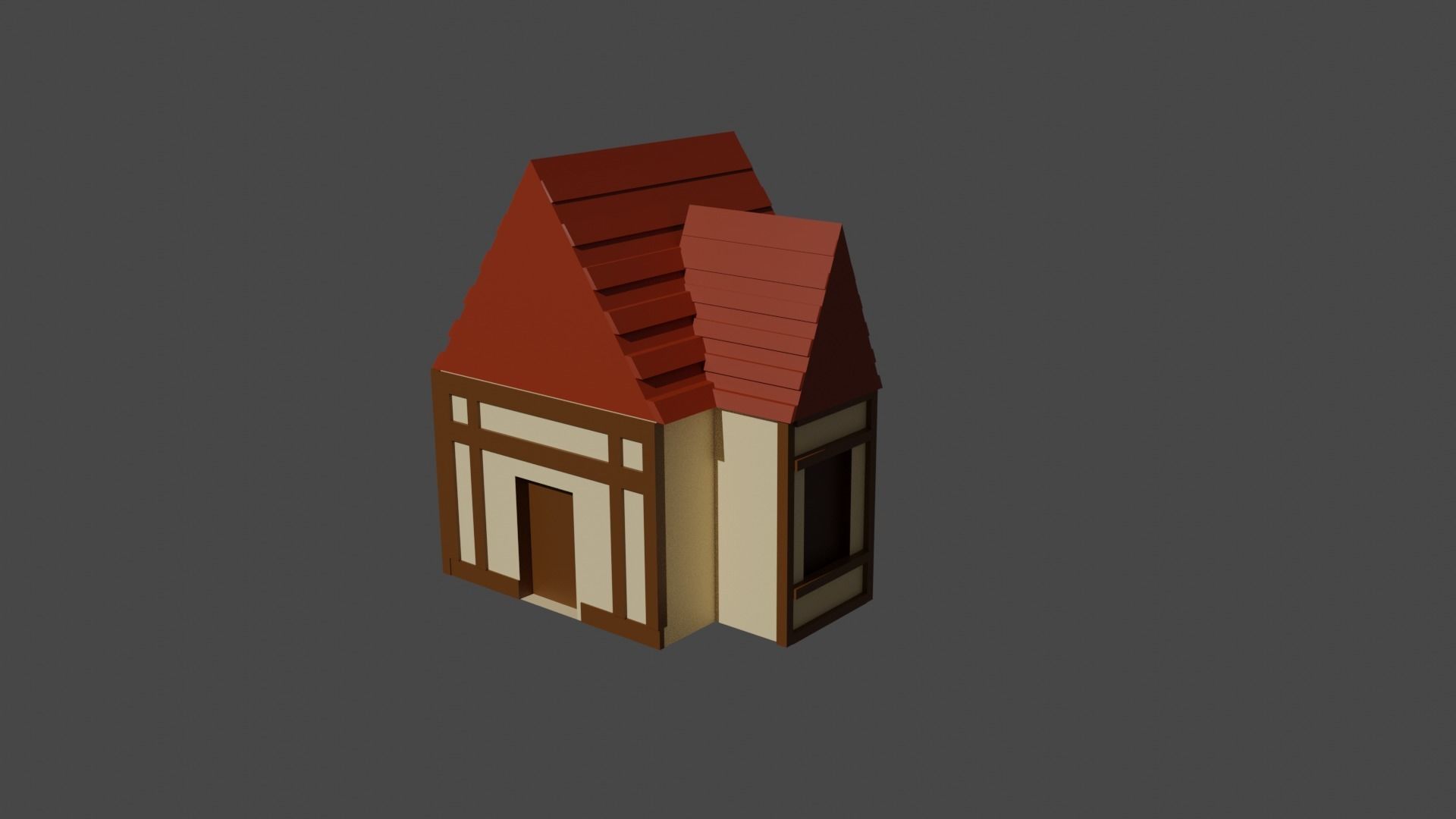 Lowpoly House Low-poly 3D model_5