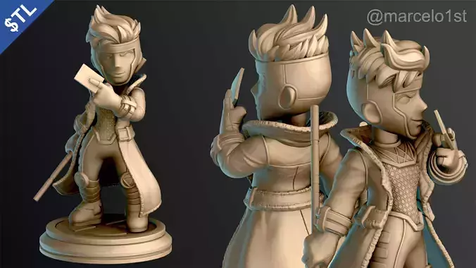 SIMPLES - Gambit X-men Classic 3D print model