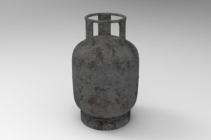 Gas Cylinder Low-poly 3D model