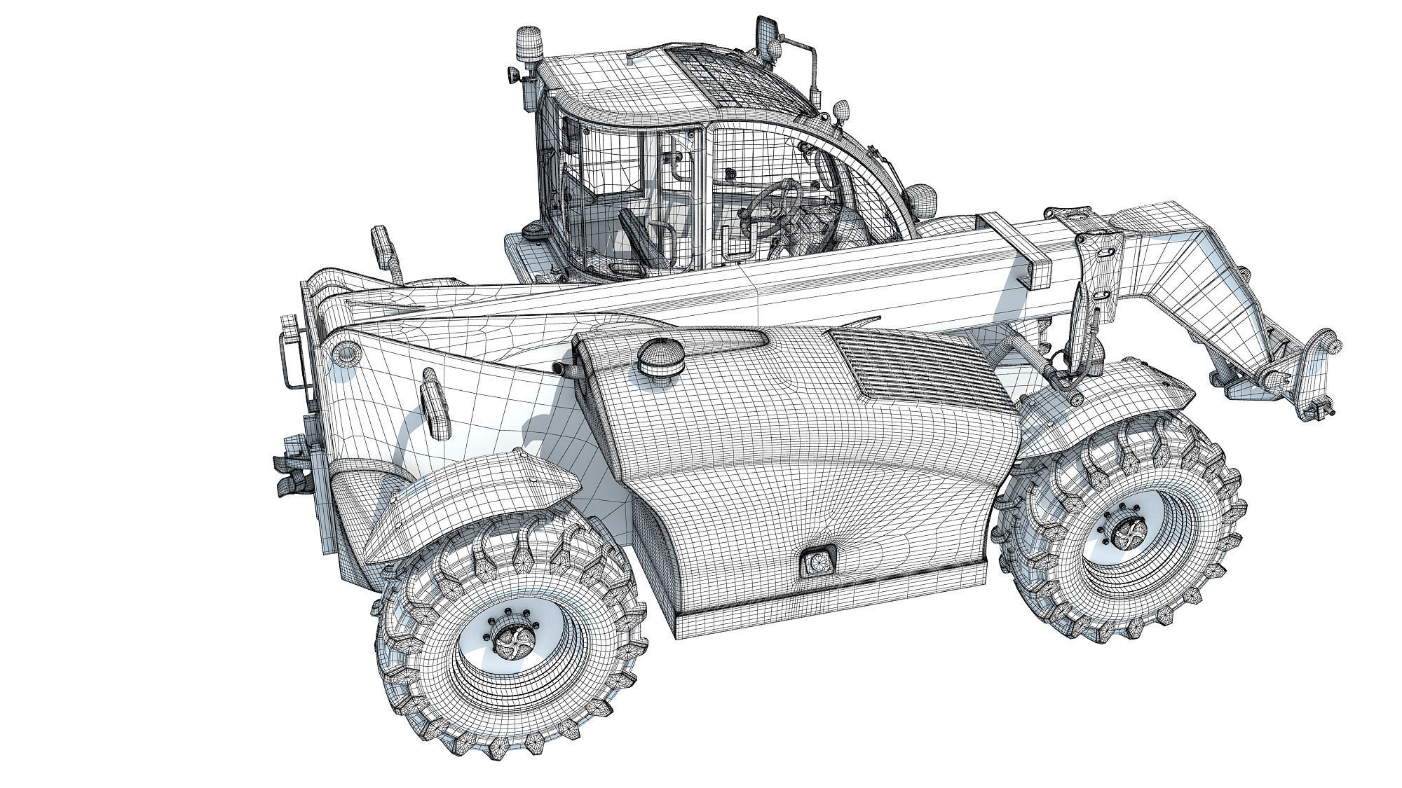 Telescopic Handler 3D model_16
