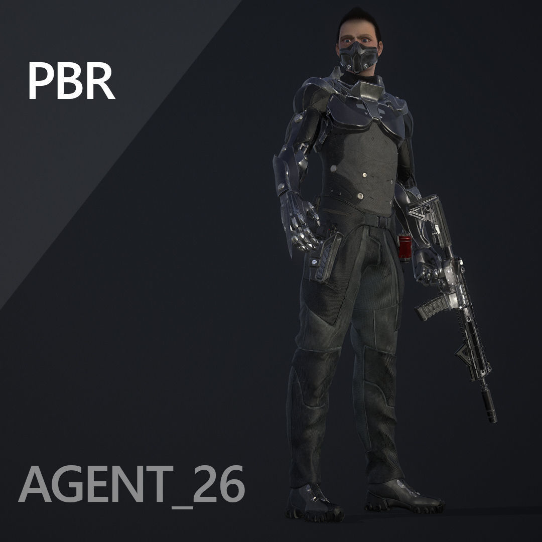 3D model Agent 26 PBR VR / AR / low-poly MAX OBJ 3DS FBX C4D ZTL