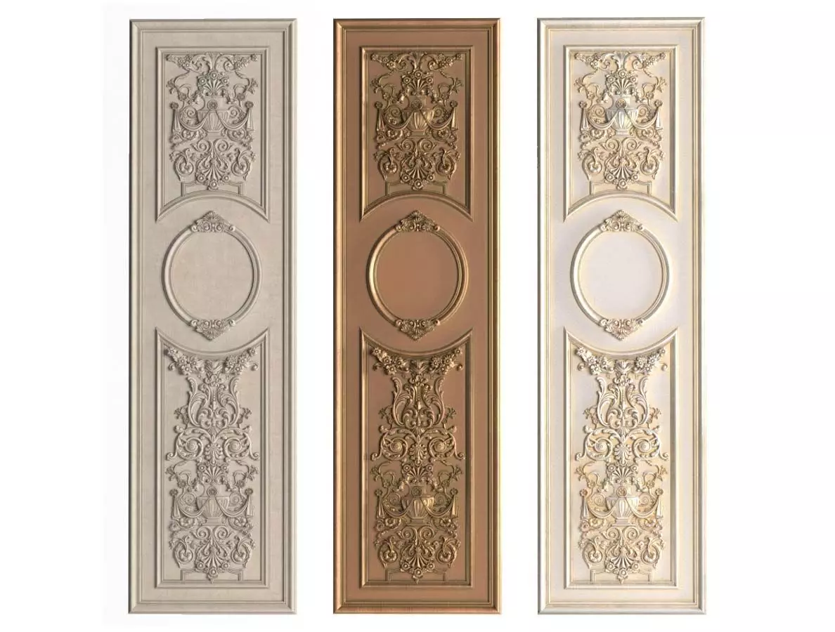 Wall moulding panels 3D model_0