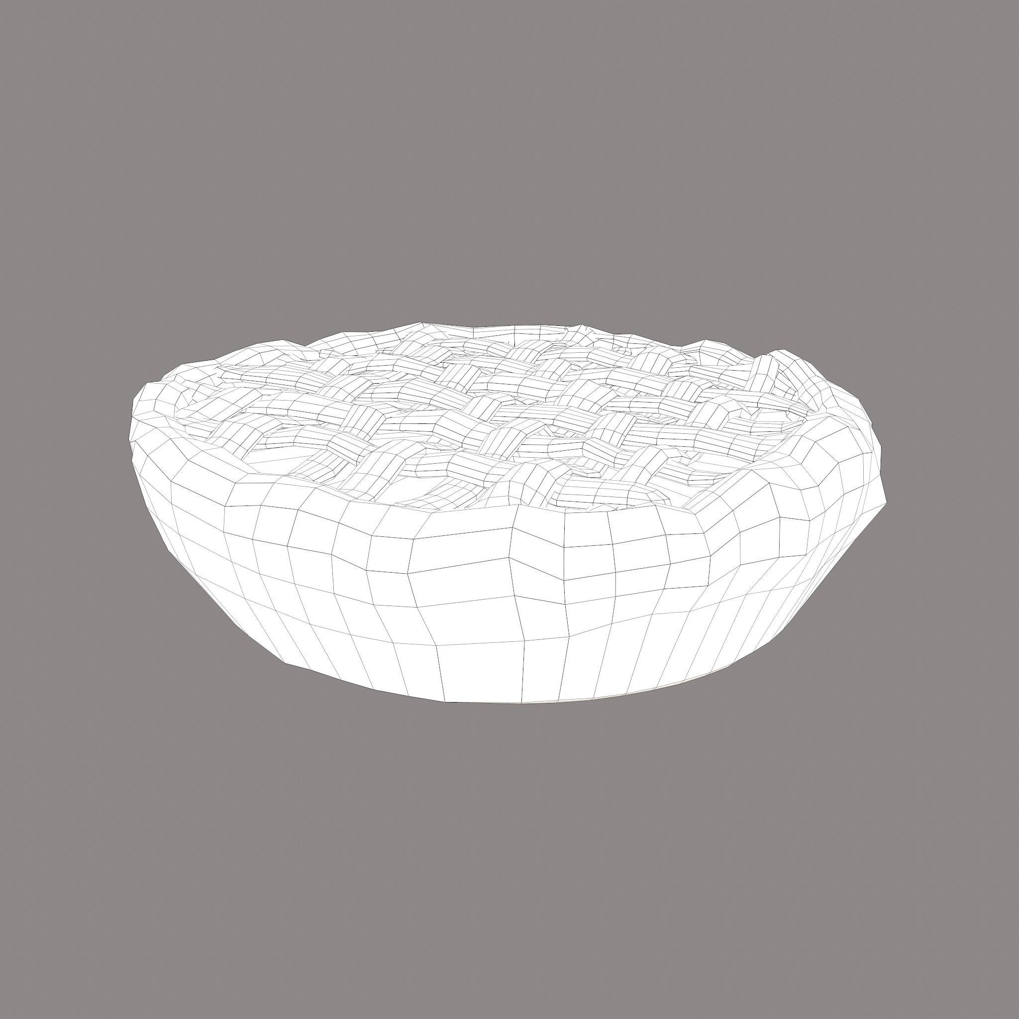 Medieval Style Cherry Pie Low-poly 3D model_28