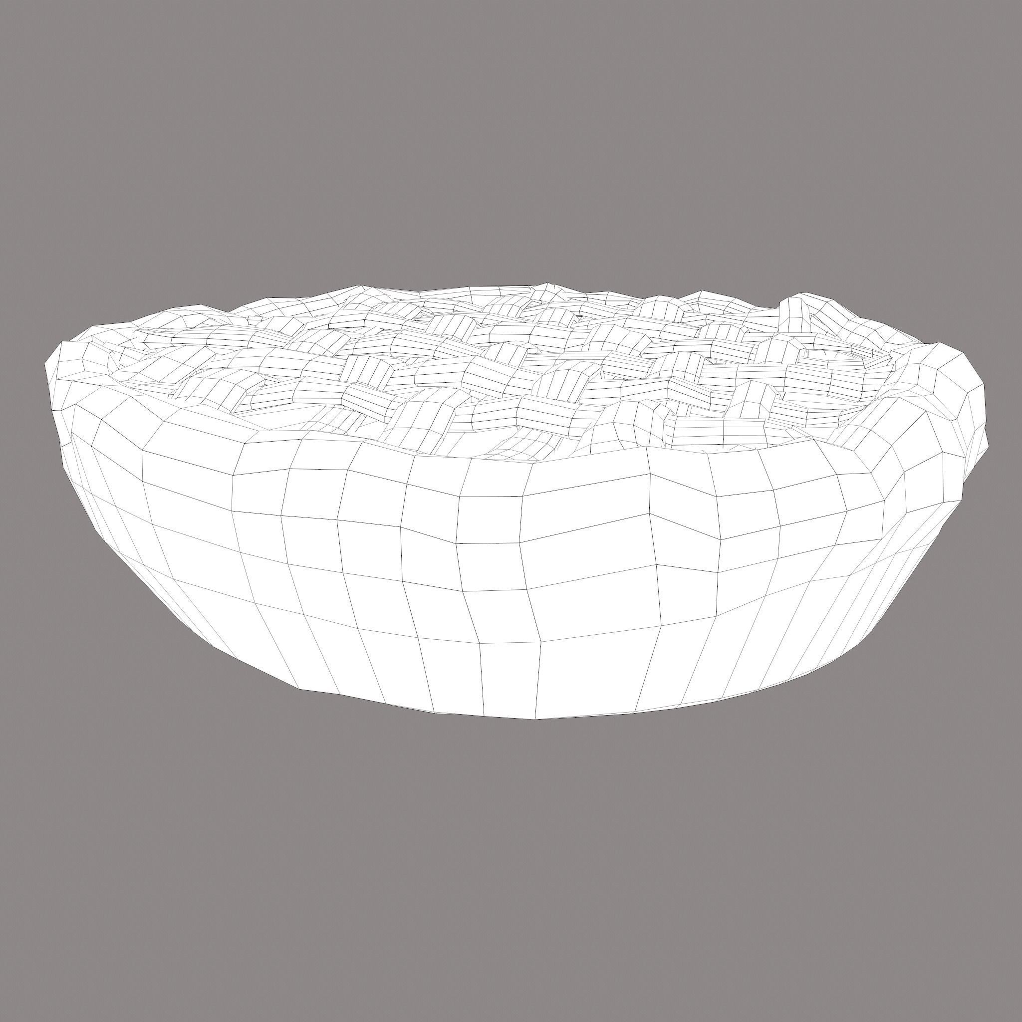 Medieval Style Cherry Pie Low-poly 3D model_38