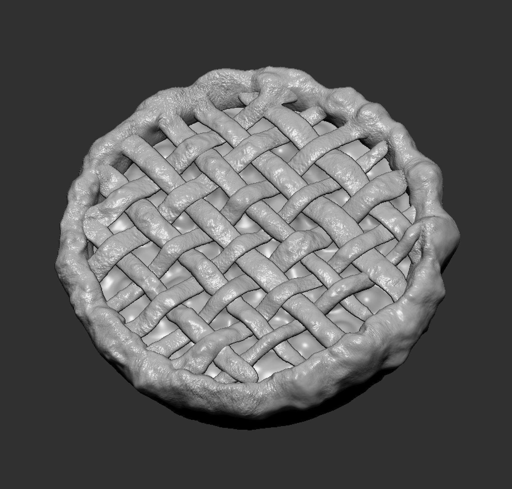 Medieval Style Cherry Pie Low-poly 3D model_22