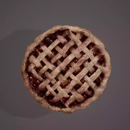 Medieval Style Cherry Pie Low-poly 3D model