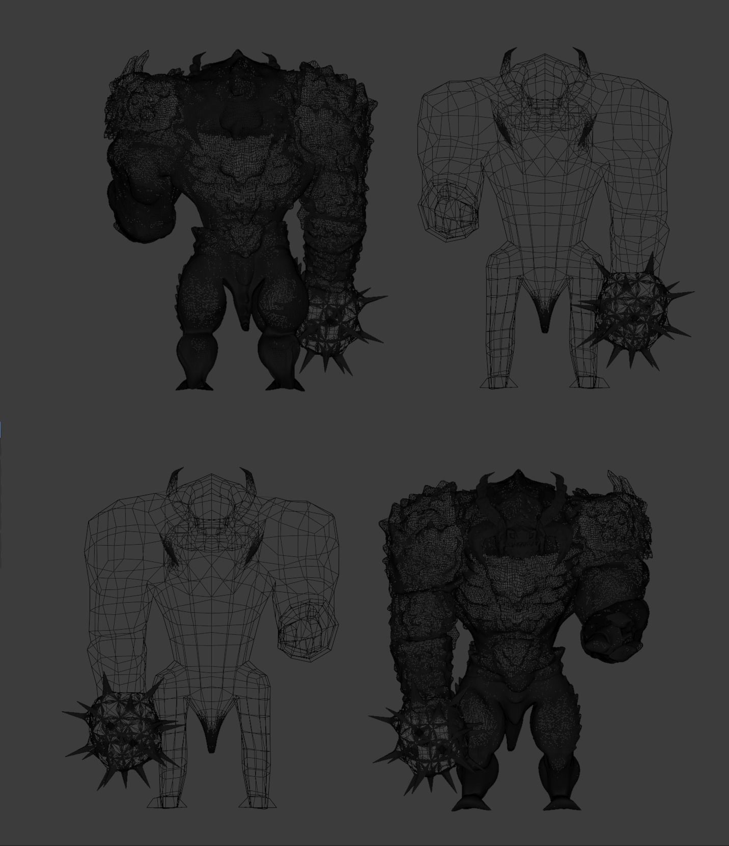 MagmaWarrior demon with glowing eyes 3D model_10