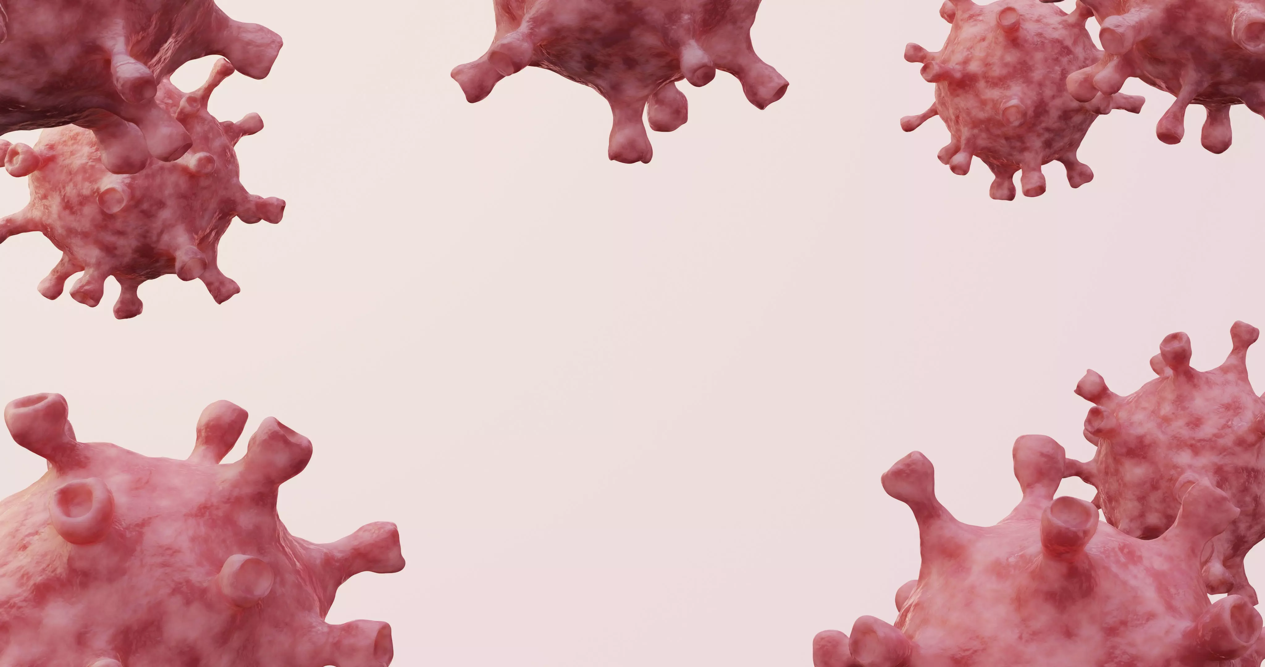 Floating viruses 3D model