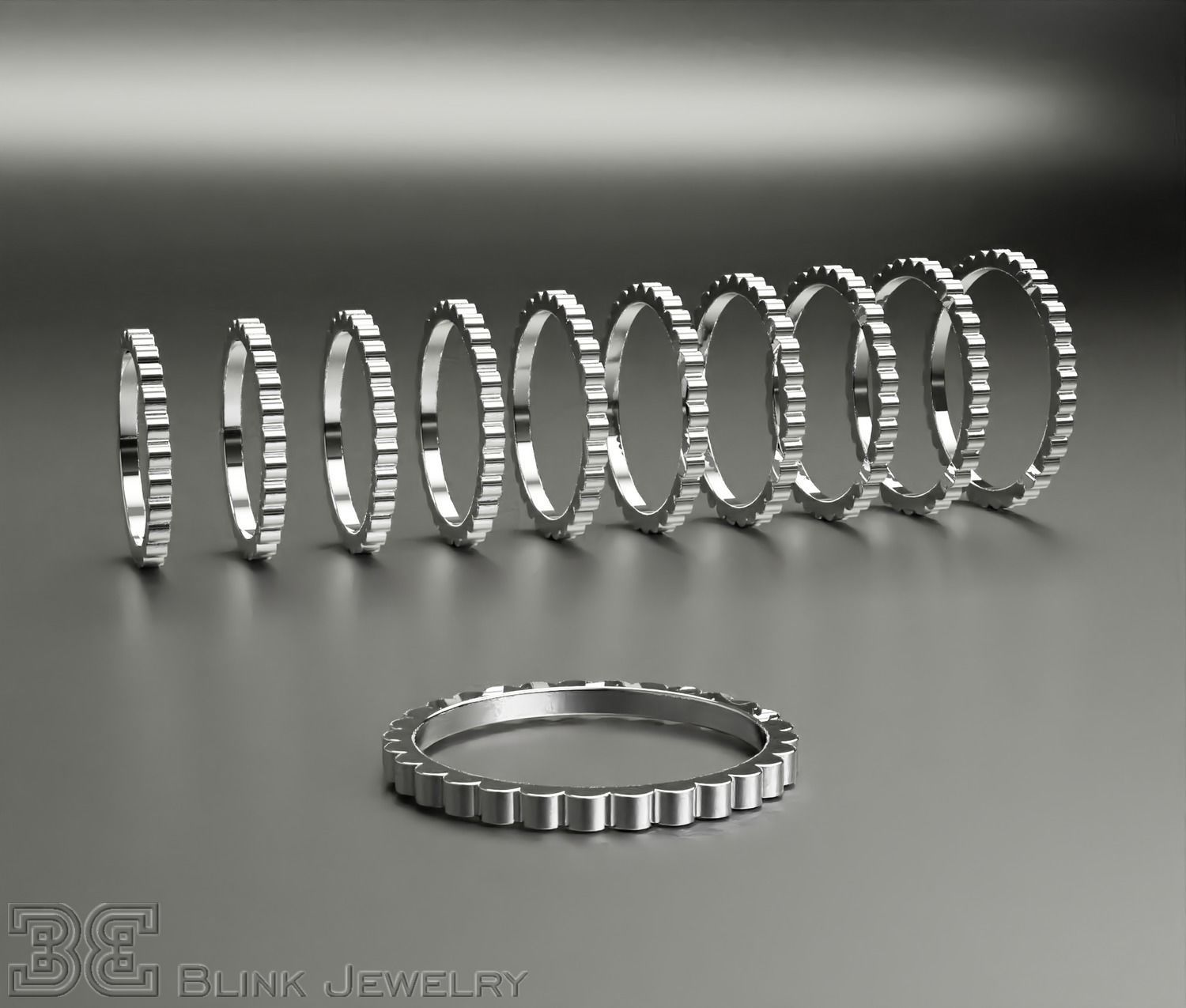 eternity ring thin stackable printable package 3D print model_4