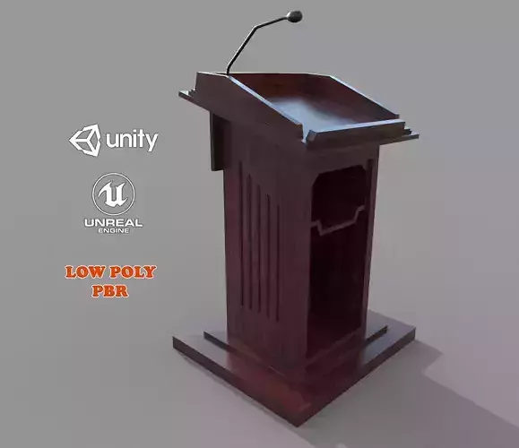 Wooden Podium2 PBR