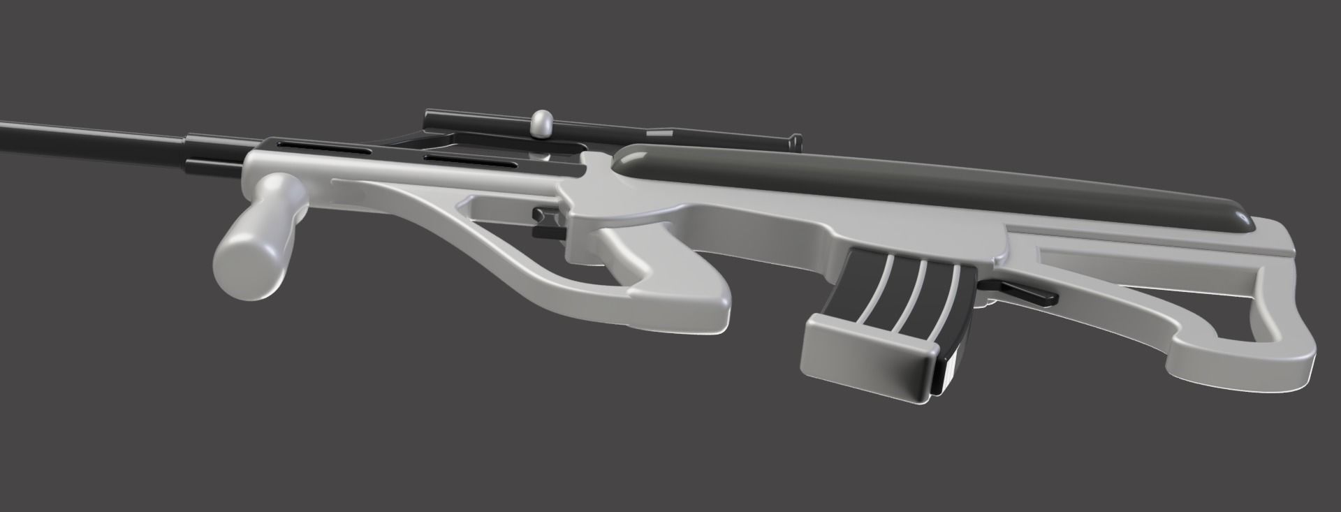 AUG Assault Rifle  Low - poly 3D model Low-poly 3D model_6