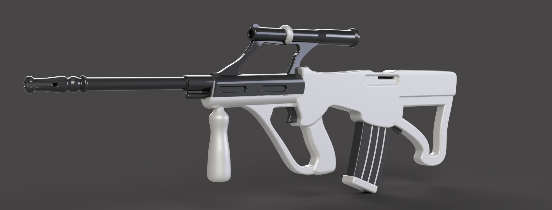 AUG Assault Rifle  Low - poly 3D model Low-poly 3D model_9