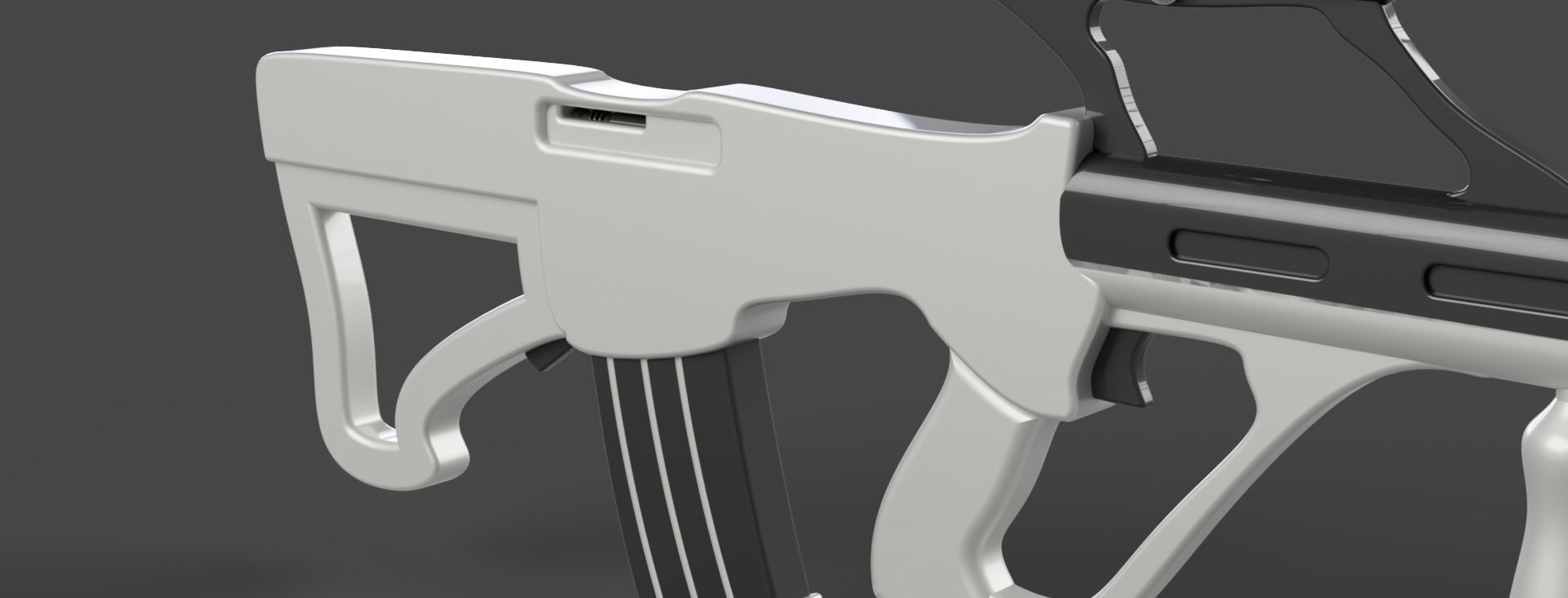 AUG Assault Rifle  Low - poly 3D model Low-poly 3D model_5