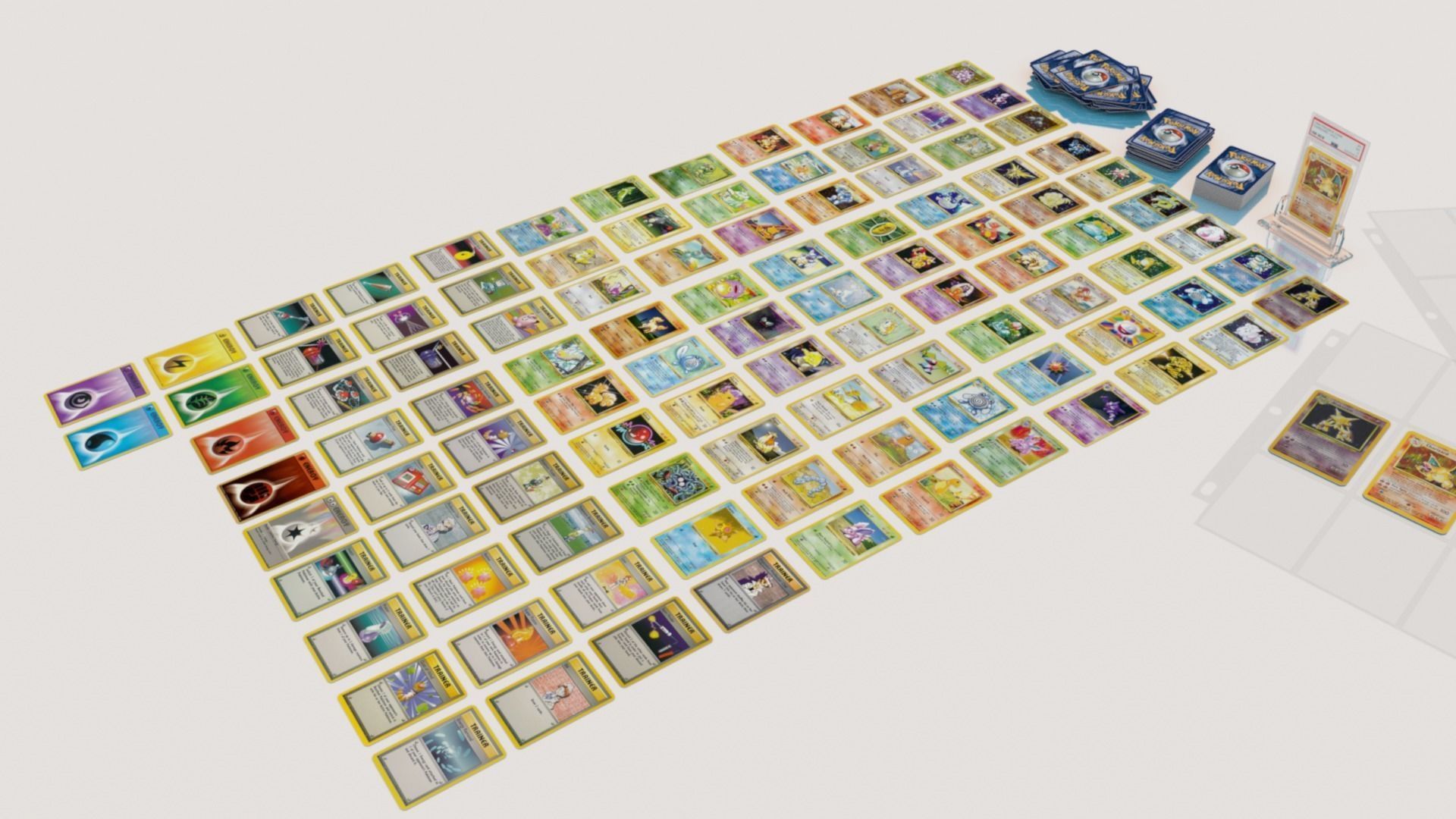 Pokemon Cards Collectors Pack Full Base Set 3D model_1