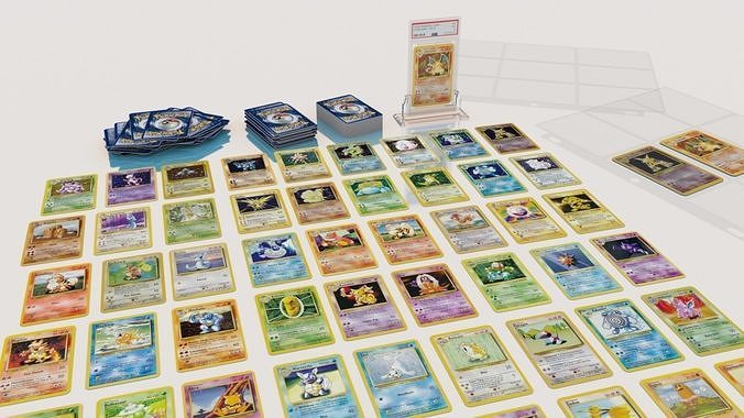 Pokemon Cards Collectors Pack Full Base Set 3D model