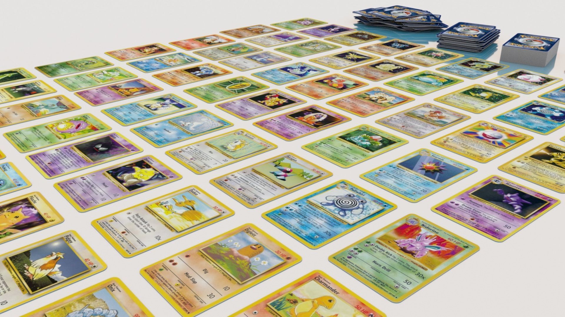 Pokemon Cards Collectors Pack Full Base Set 3D model_5