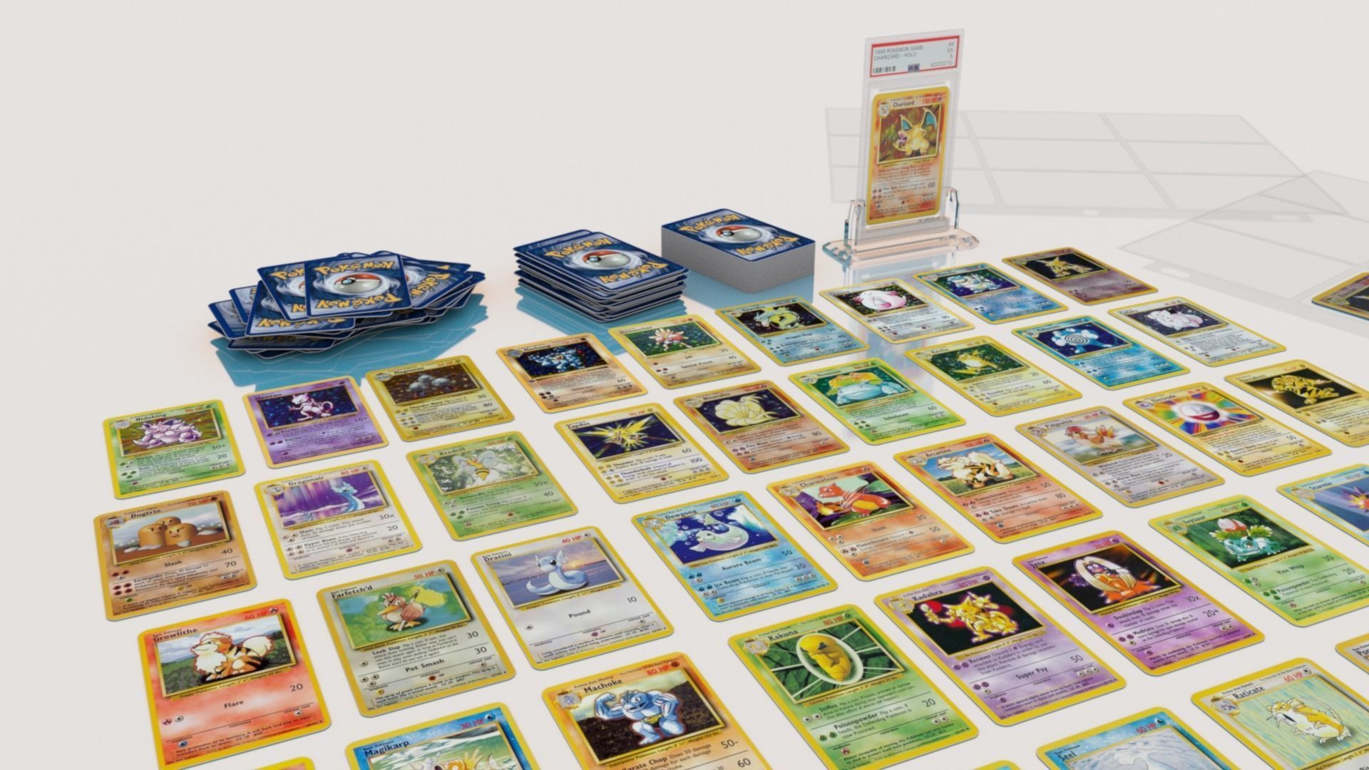 Pokemon Cards Collectors Pack Full Base Set 3D model_3