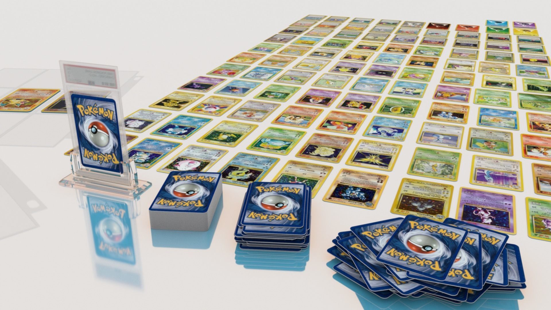 Pokemon Cards Collectors Pack Full Base Set 3D model_2