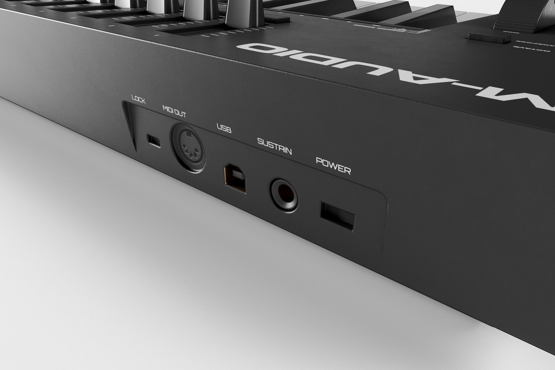 Synthesizer MIDI Keyboard M-Audio Oxygen PRO61 Low-poly 3D model_6