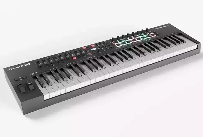 Synthesizer MIDI Keyboard M-Audio Oxygen PRO61 Low-poly 3D model