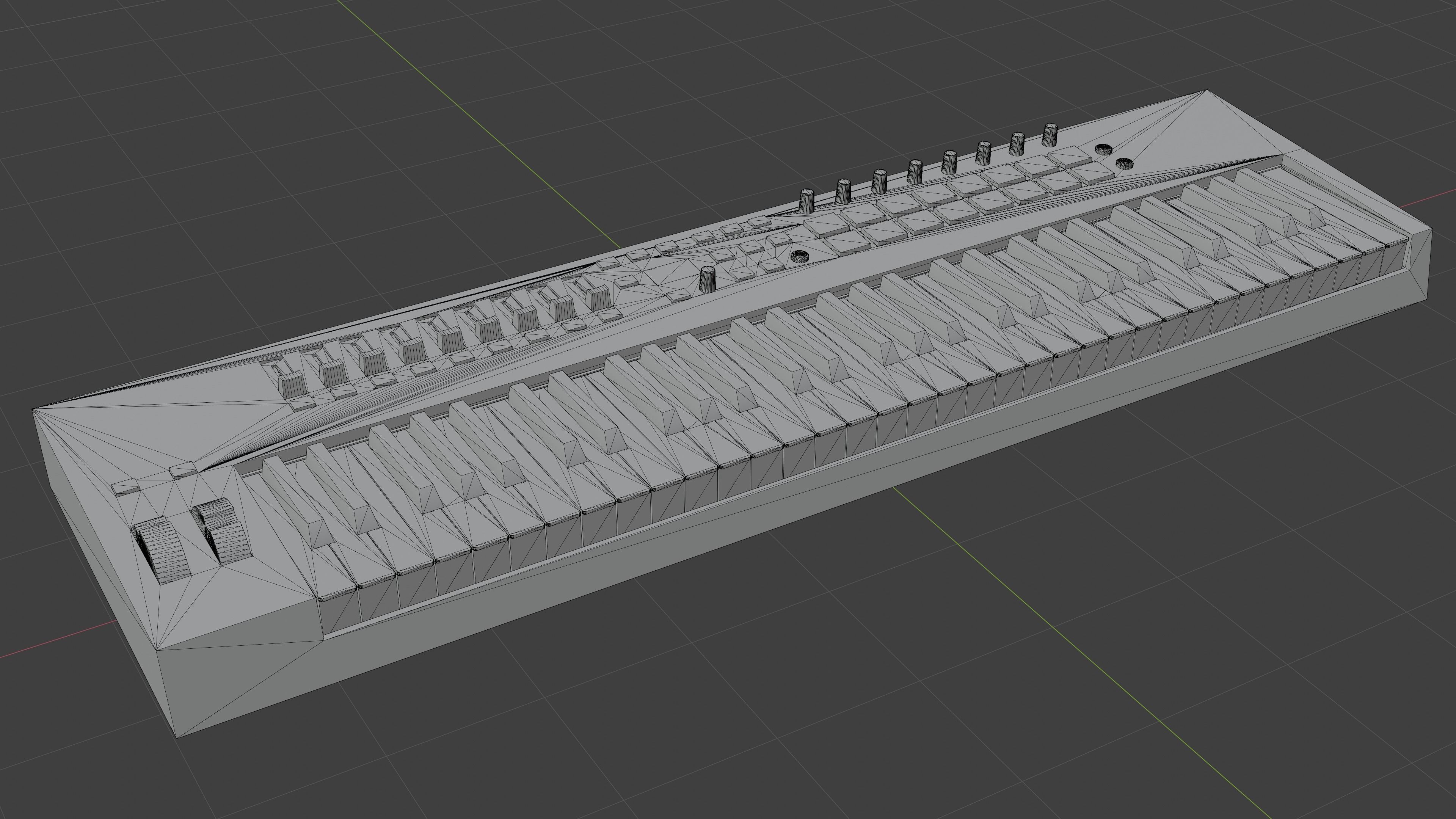 Synthesizer MIDI Keyboard M-Audio Oxygen PRO61 Low-poly 3D model_10