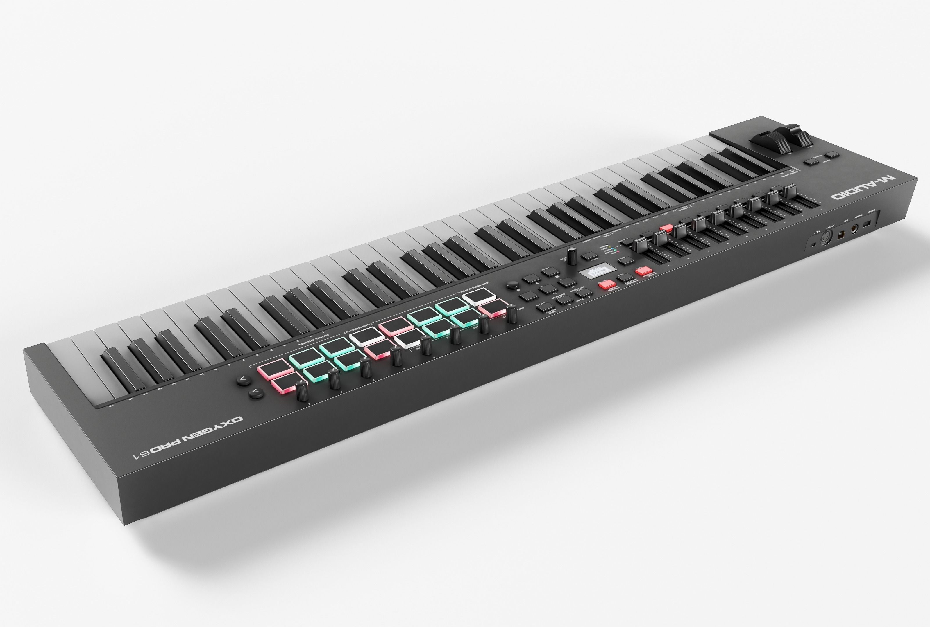 Synthesizer MIDI Keyboard M-Audio Oxygen PRO61 Low-poly 3D model_2