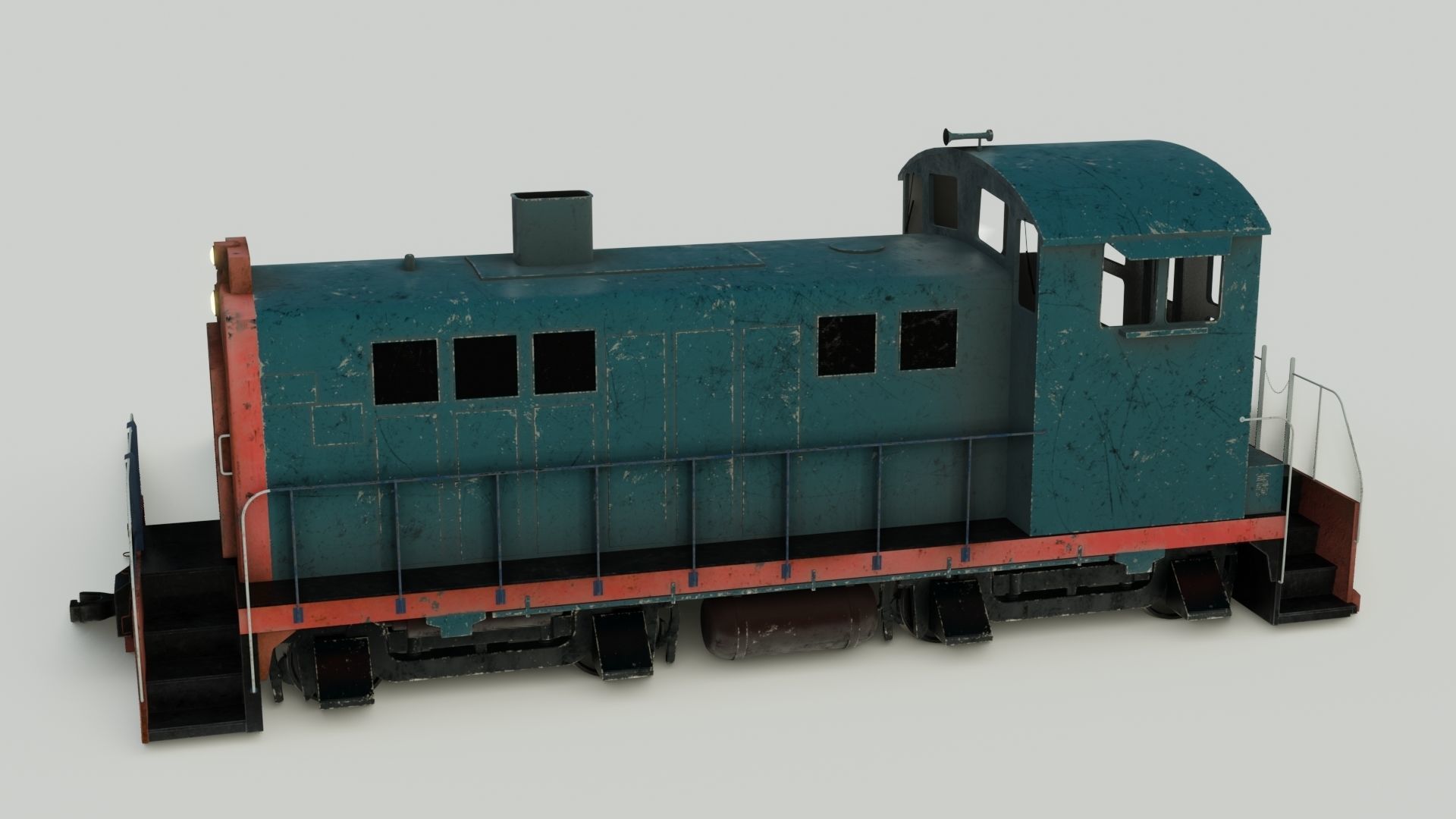 Railway Bridge 3D models complete of locomotive 3D 3D Model Collection_11