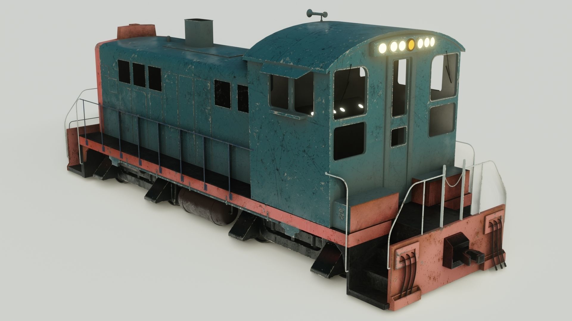 Railway Bridge 3D models complete of locomotive 3D 3D Model Collection_18