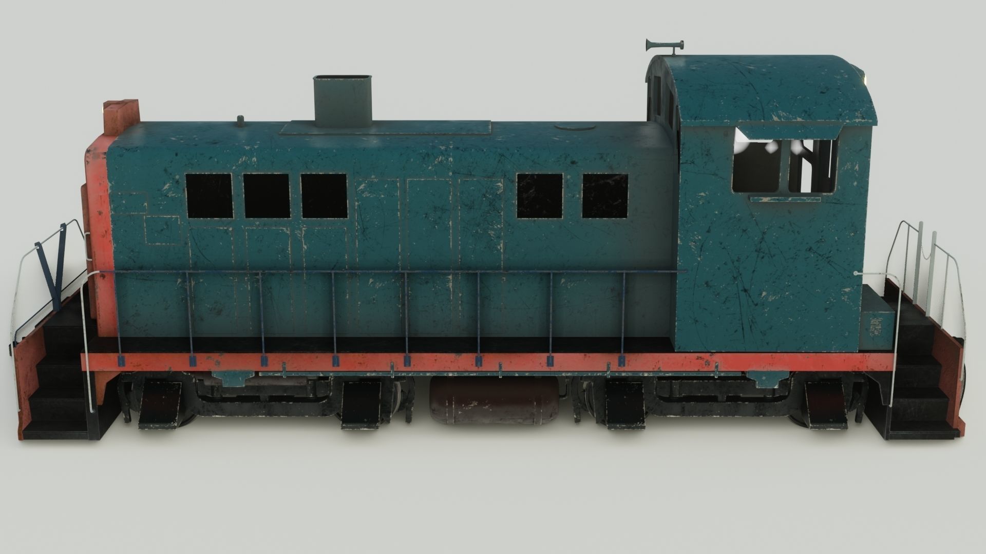 Railway Bridge 3D models complete of locomotive 3D 3D Model Collection_19