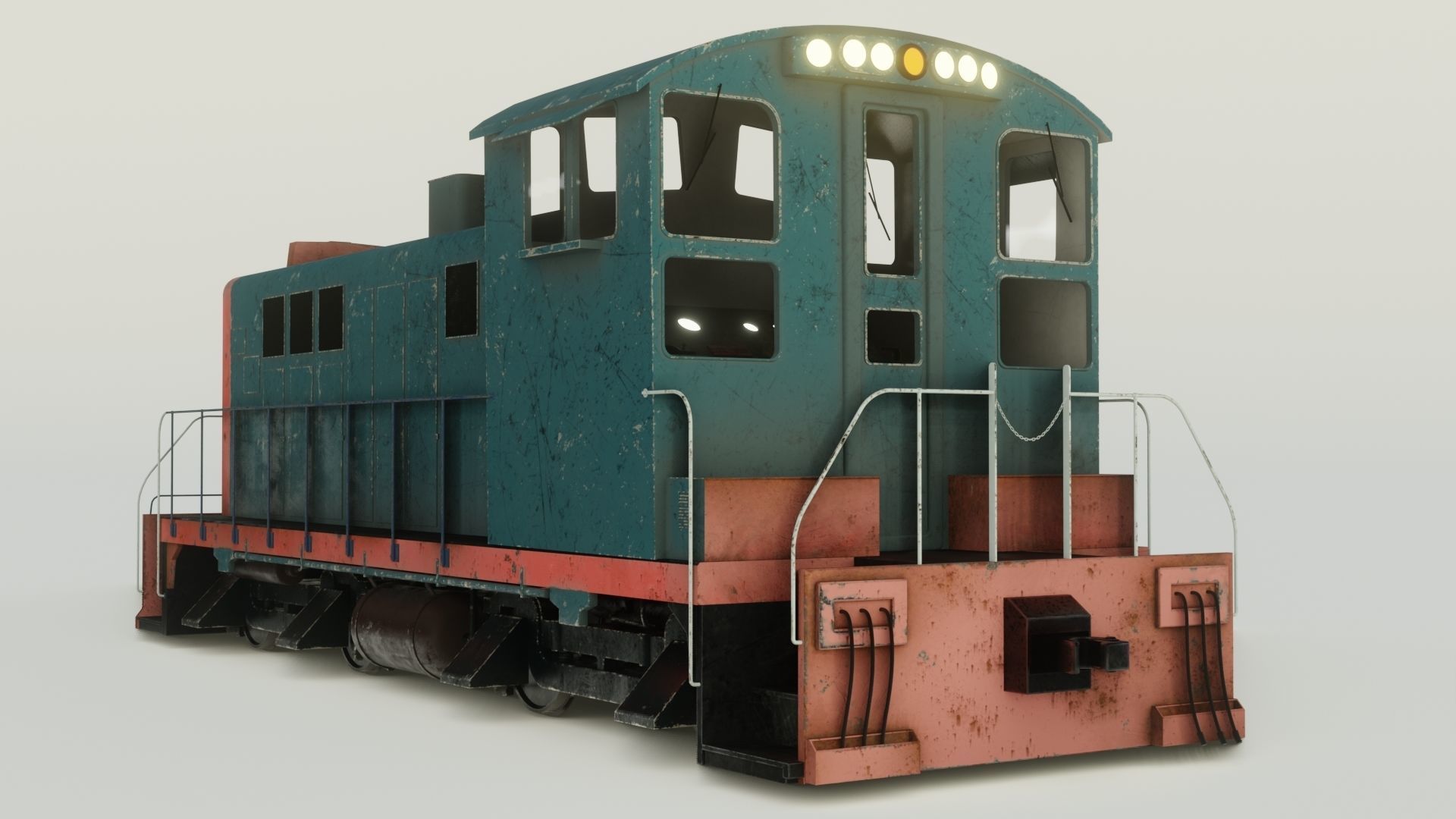 Railway Bridge 3D models complete of locomotive 3D 3D Model Collection_16