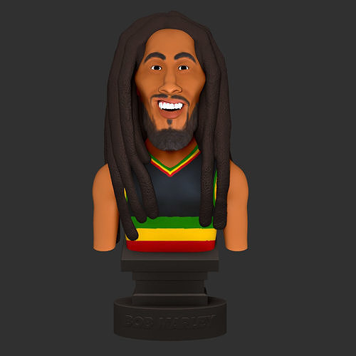 Bob Marley Caricature 3D print model