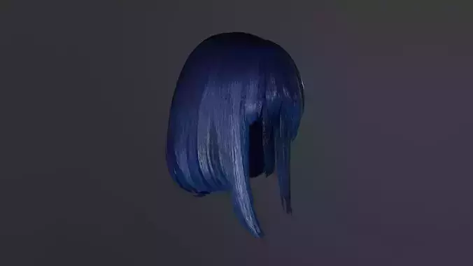 Hair for games Low-poly 3D model