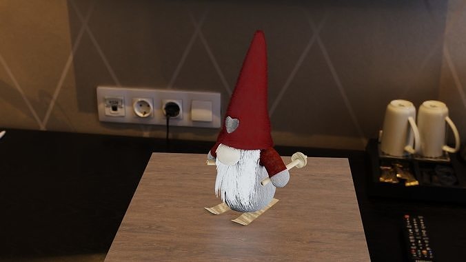 Christmas Gnome soft toy  Free 3D model