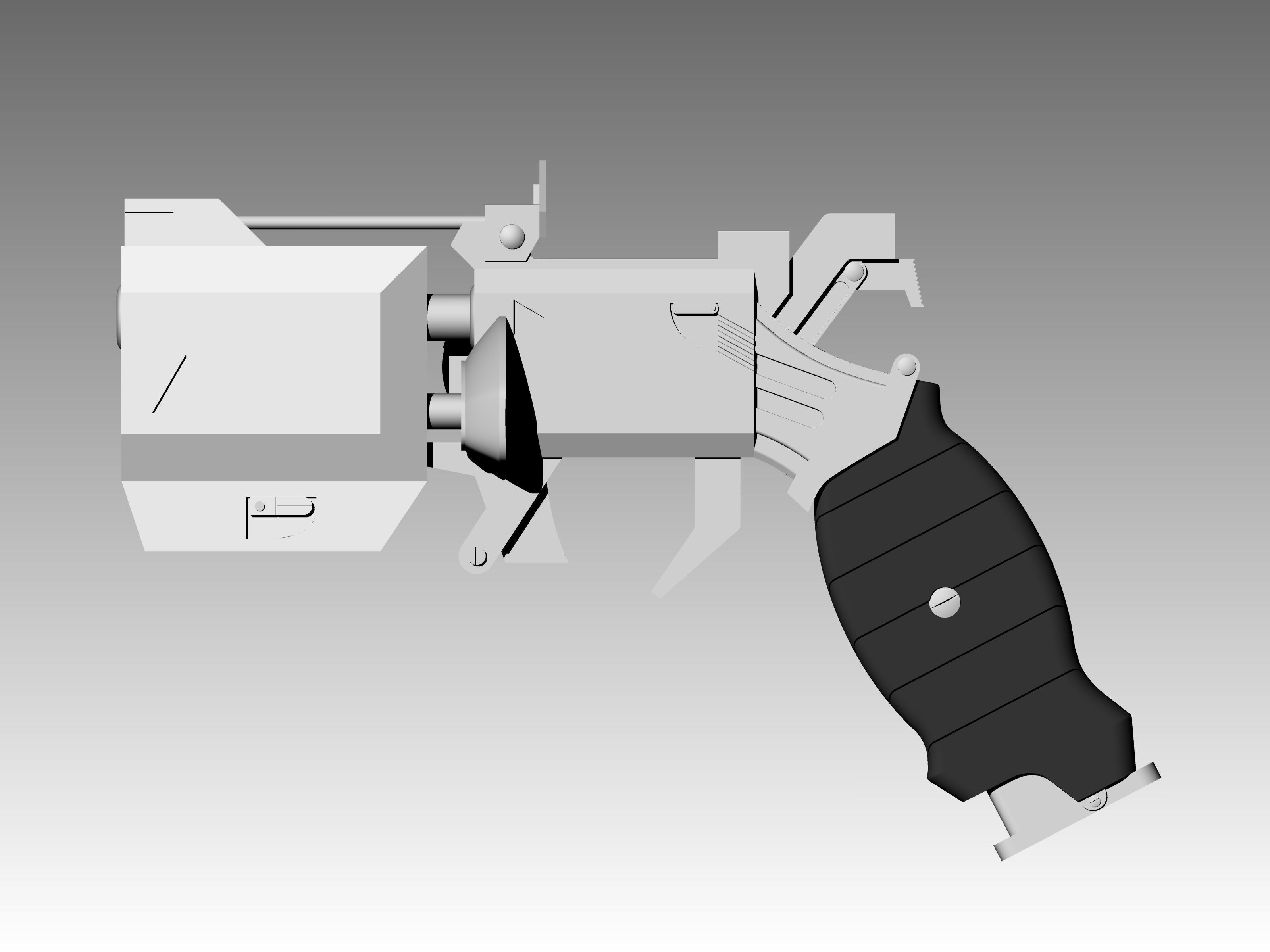 Kaito kid cards gun Free 3D model_3