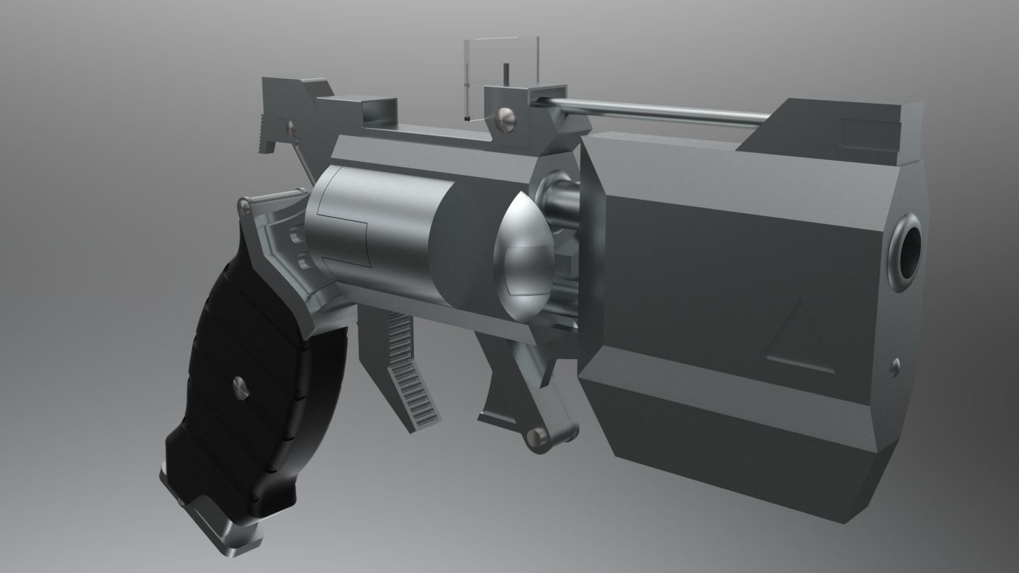 Kaito kid cards gun Free 3D model_1